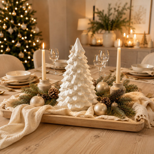 Weihnachtsbaum keramik weiß - weihnachtsbaum,