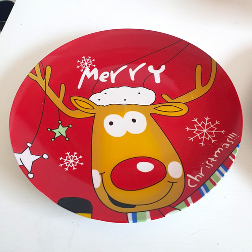 Weihnachtsteller porzellan - 2x,