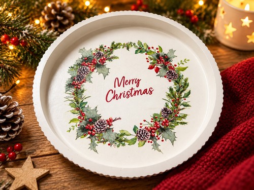 Weihnachtlicher dekoteller - weihnachtlicher,