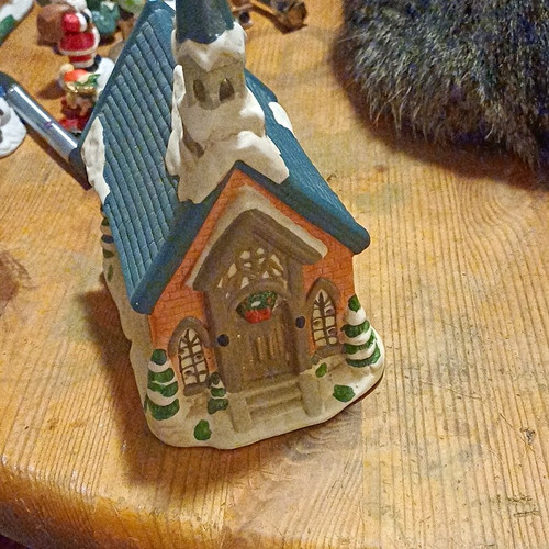 Vintage weihnachtsdorf kirche - vintage,