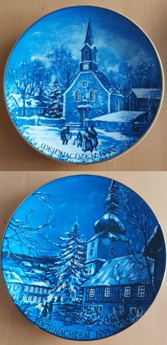Blaue weihnachtsteller aus - 7,